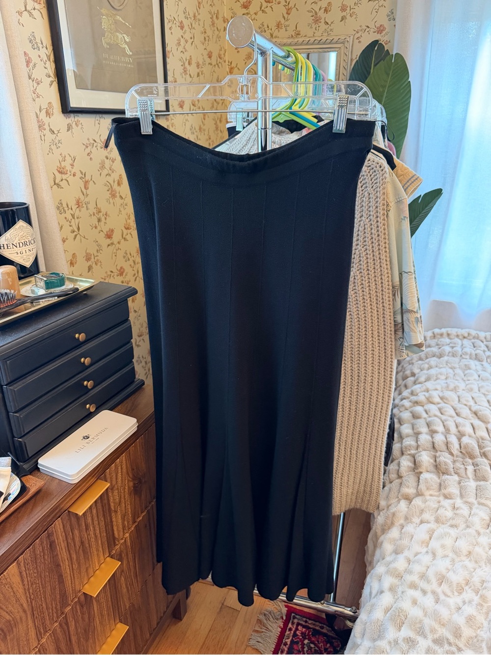 Armani Collection black midi skirt sz 48